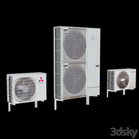 Modern outdoor units of air conditioners | 3D Models | 3DS MAX File ...