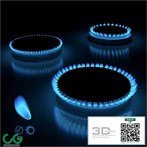 Gas hob flame