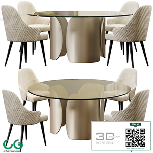 Ludwig chair and table Petalo 72 round by Reflex
