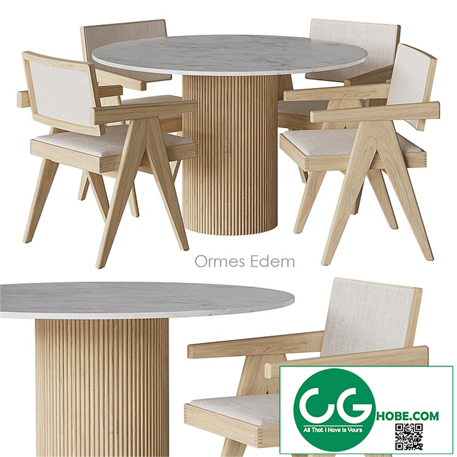 Ormes Edem Table and chairs by Cosmo
