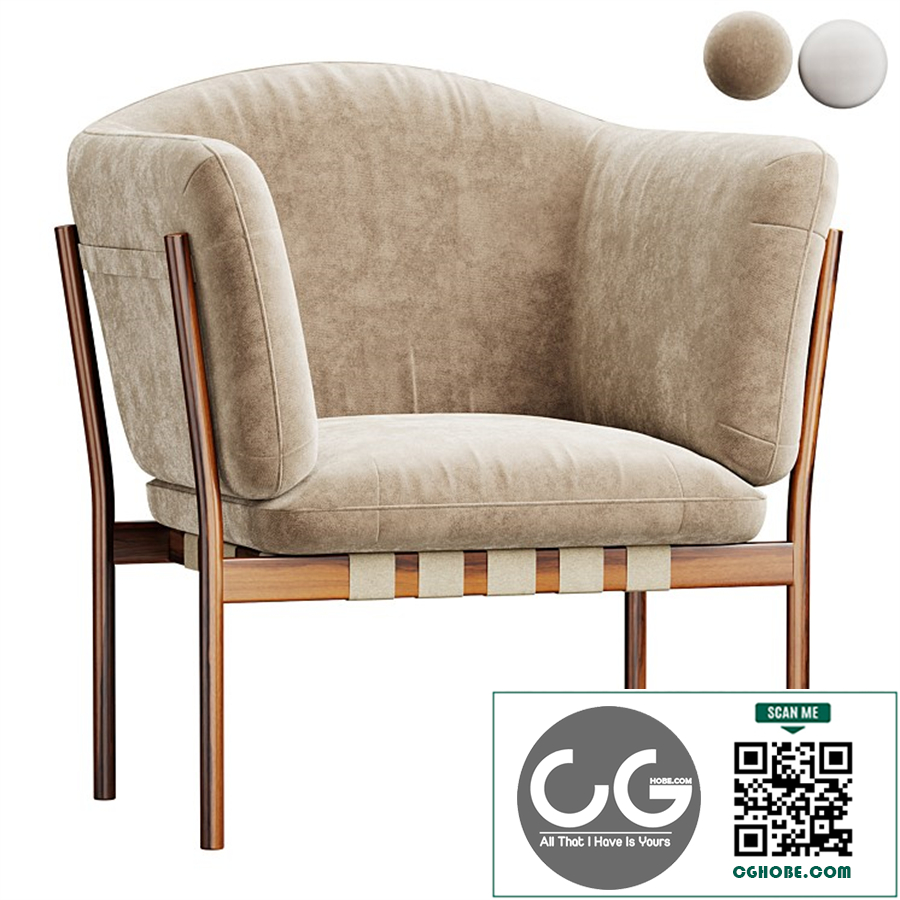 Dowel Leather Armchair