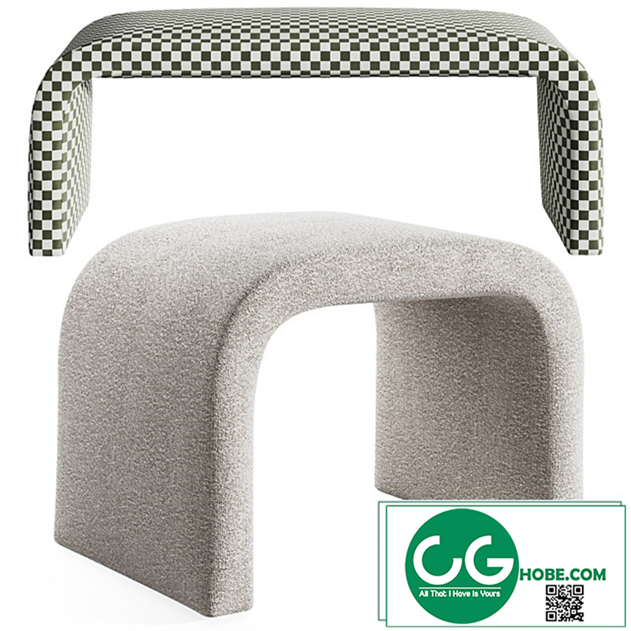 Sienna pouffe and bench