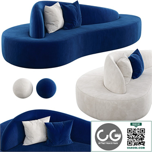 Star Blue Double-Sided Sofa