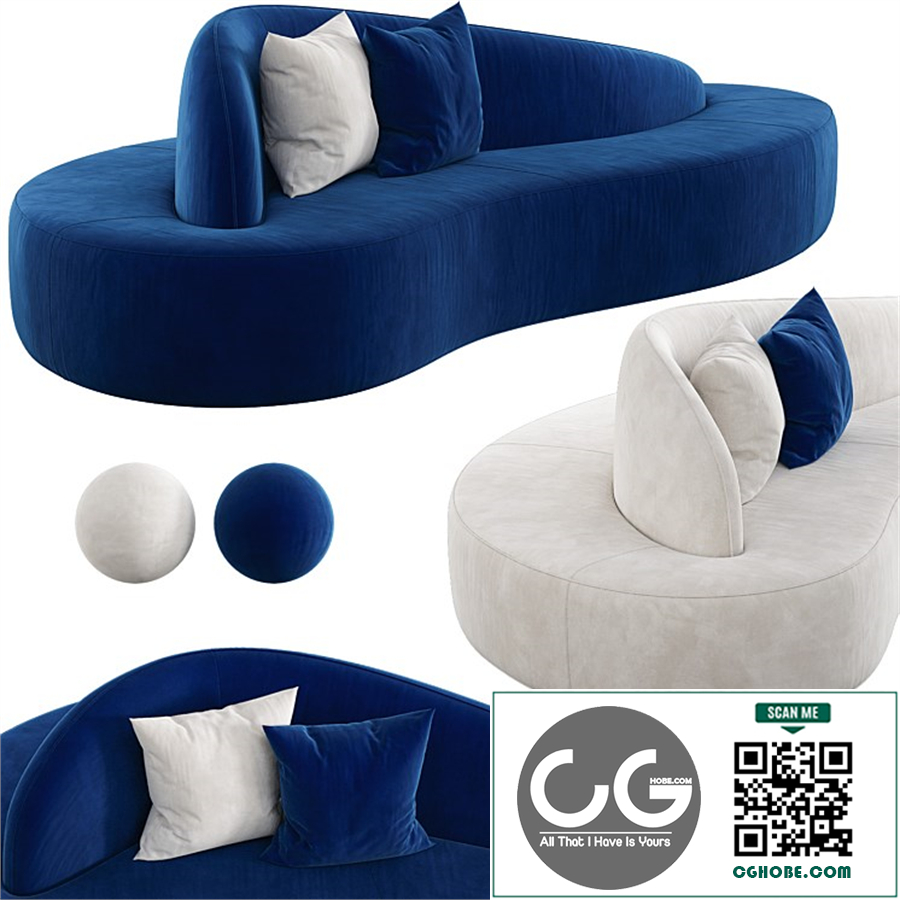 Star Blue Double-Sided Sofa