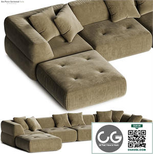 Crate & barrel - Angolare Six Piece Sectional Sofa