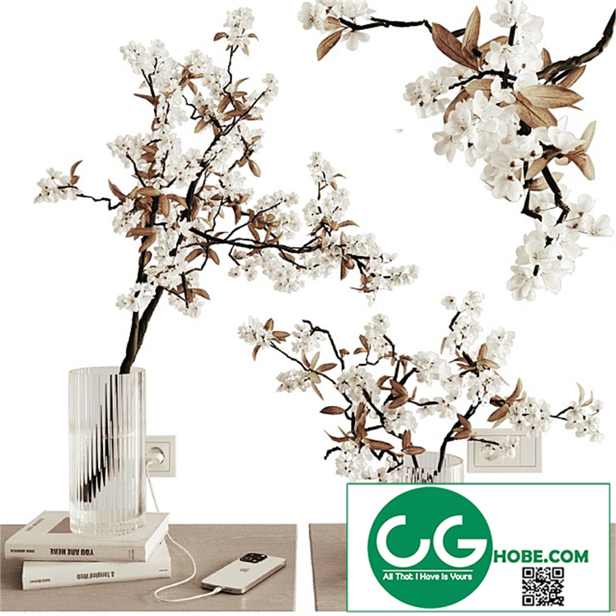 Decorative set on bedside table 1