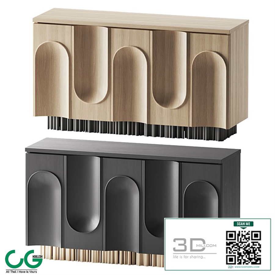BLACK AND GOLD SIDEBOARD