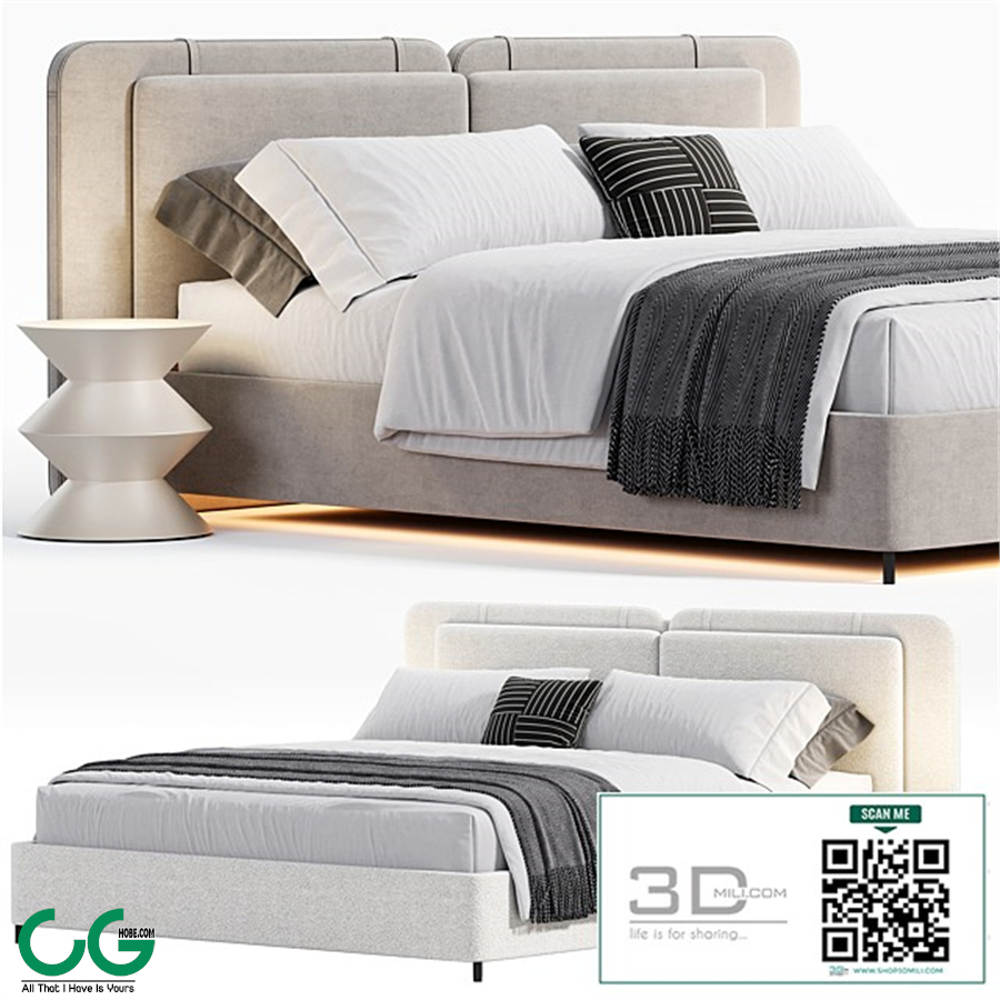 Tatlin soft bed By Minotti