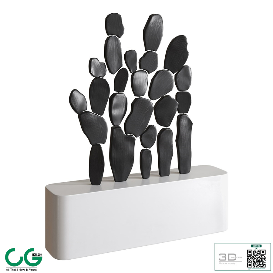 Wood Cactus Decoration