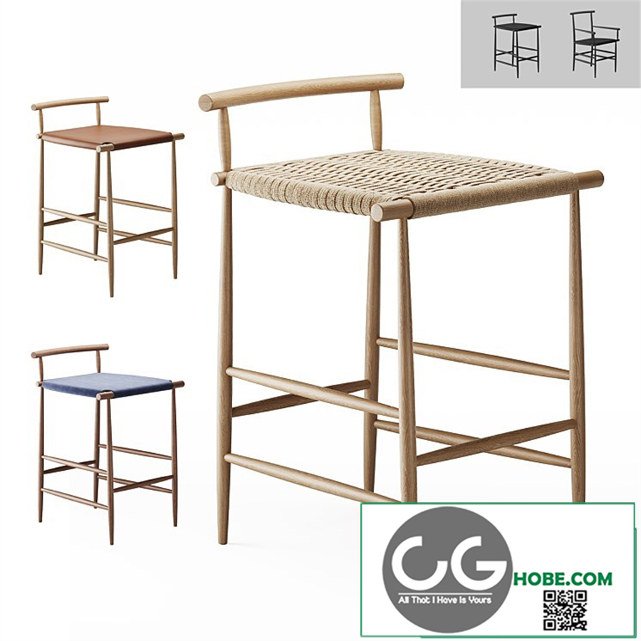 Pelleossa stool and chair