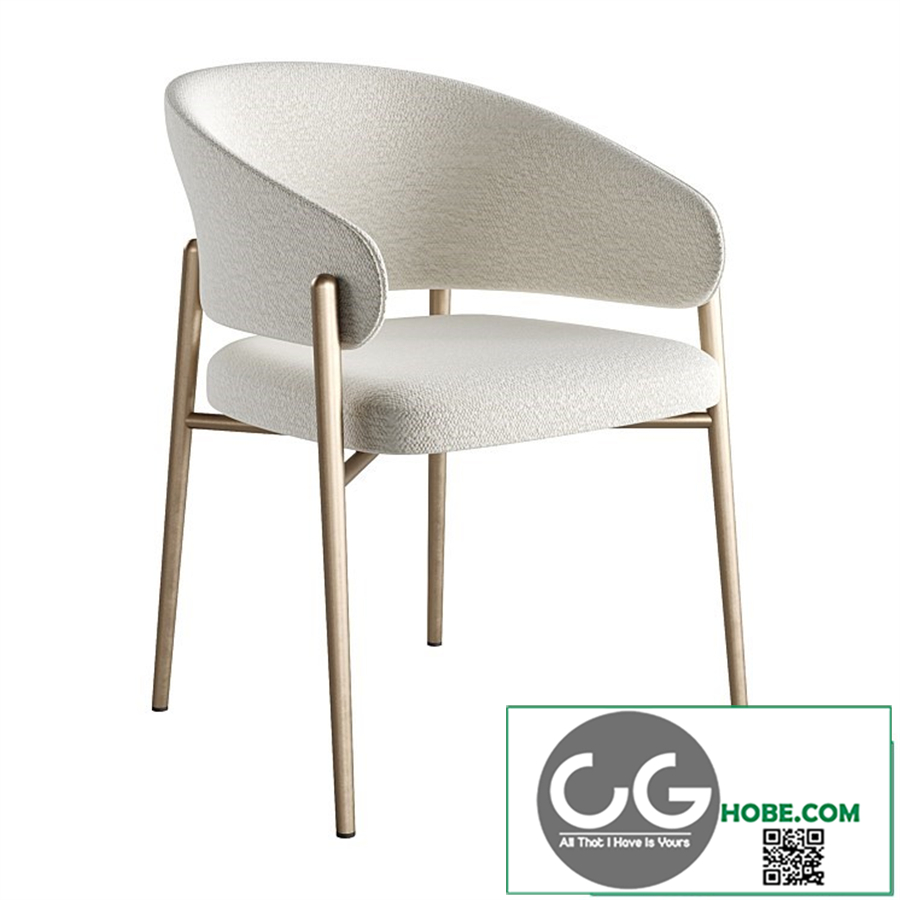 Fabric Chair With Armrests