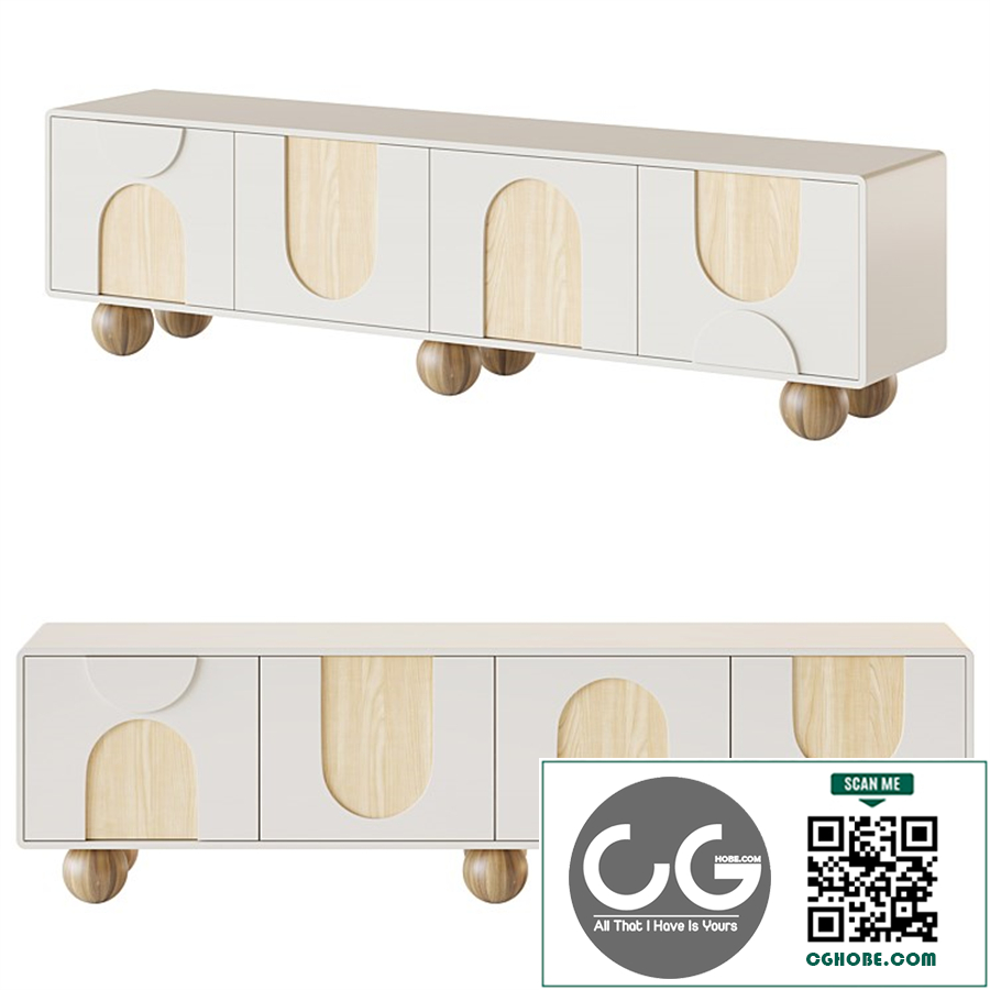 Bell Wooden Forms TV Stand