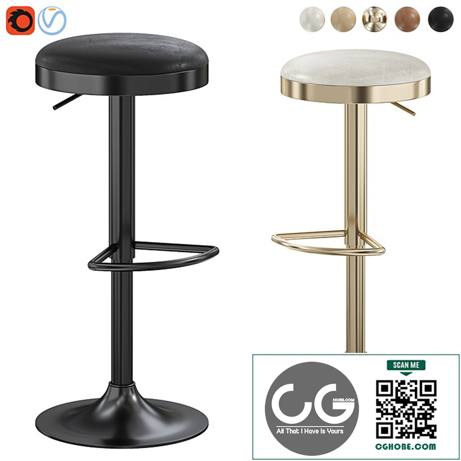 Bar stool Bree black