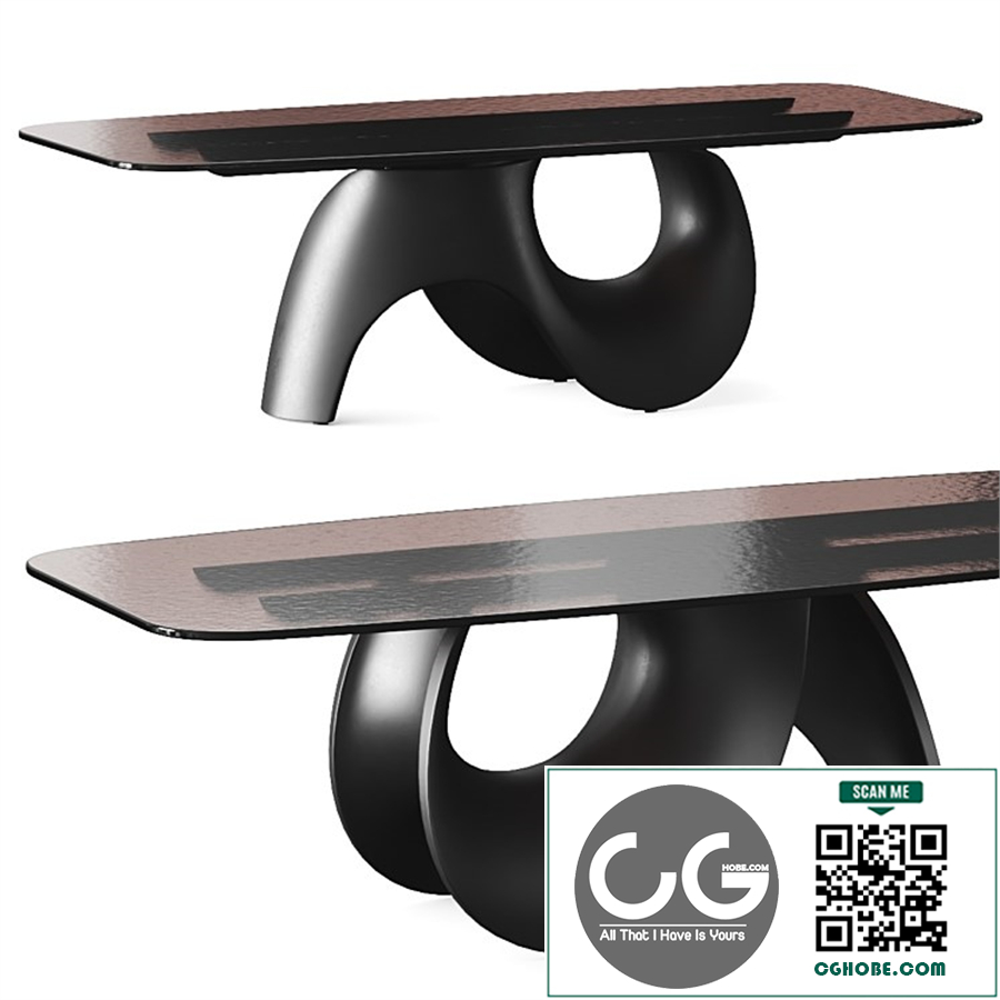 Calligaris Seashell Glass Dining Table