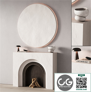 291 fireplace area decorative wall 09