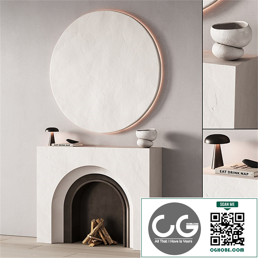 291 fireplace area decorative wall 09