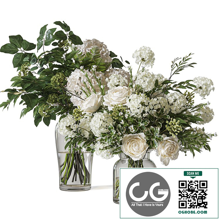 Flower Set 060 Hydrangea Rose