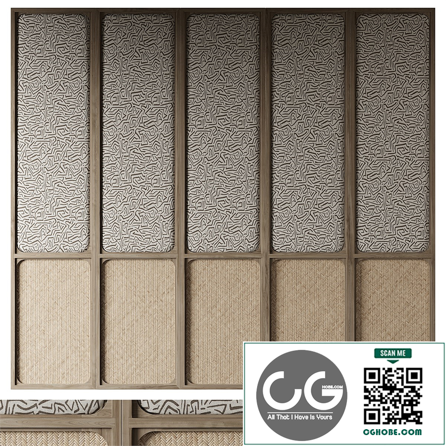 Rattan Wall panel n01