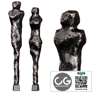 Sculptures abstract male and female figures
