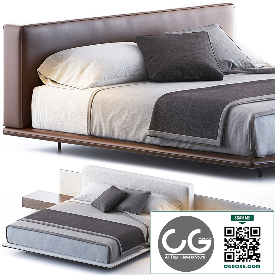 Horizonte bed by Minotti