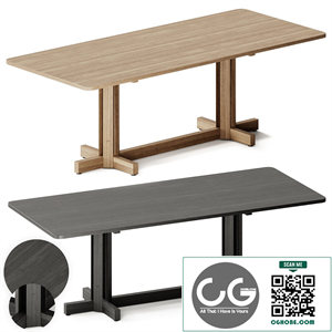 Kettal ALTAR Rectangular wooden dining table