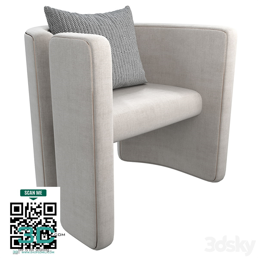 Armchair Con S34 white
