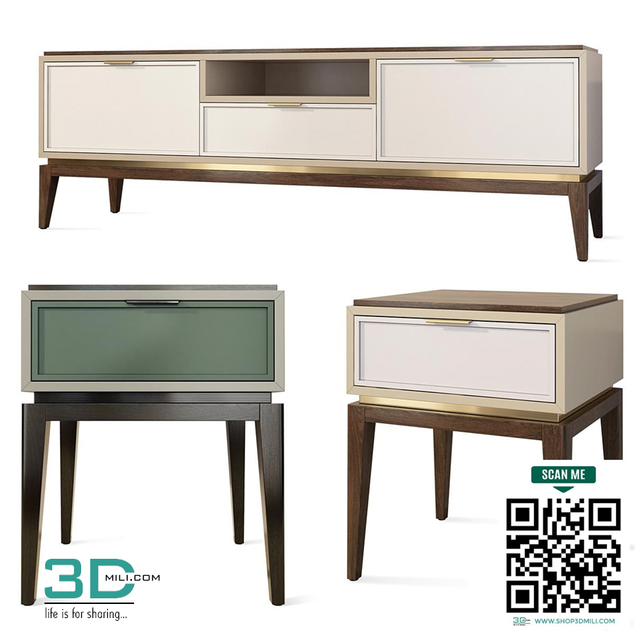 Chest of drawers and bedside table Vermont Wooden Kors. nightstand, tv stand