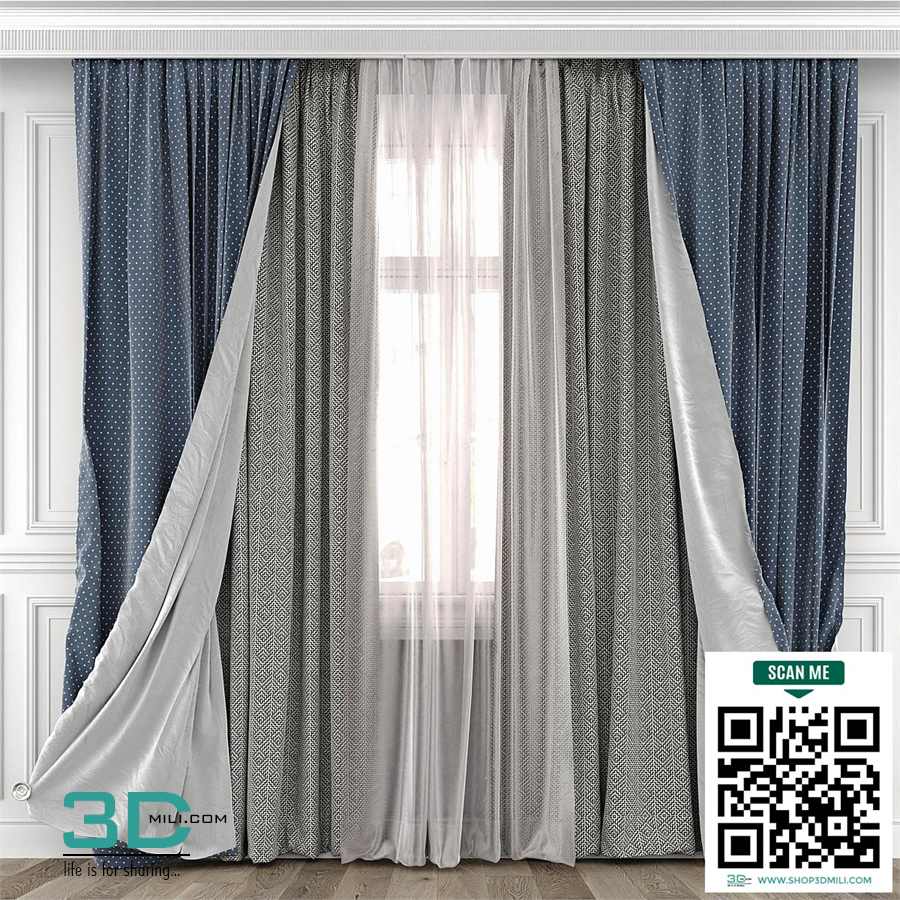 Curtains with window 493C