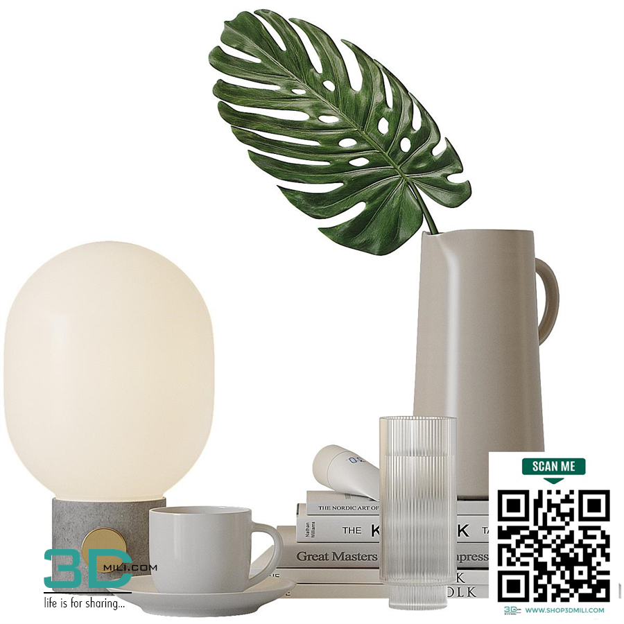 Decorative set for bedside tables