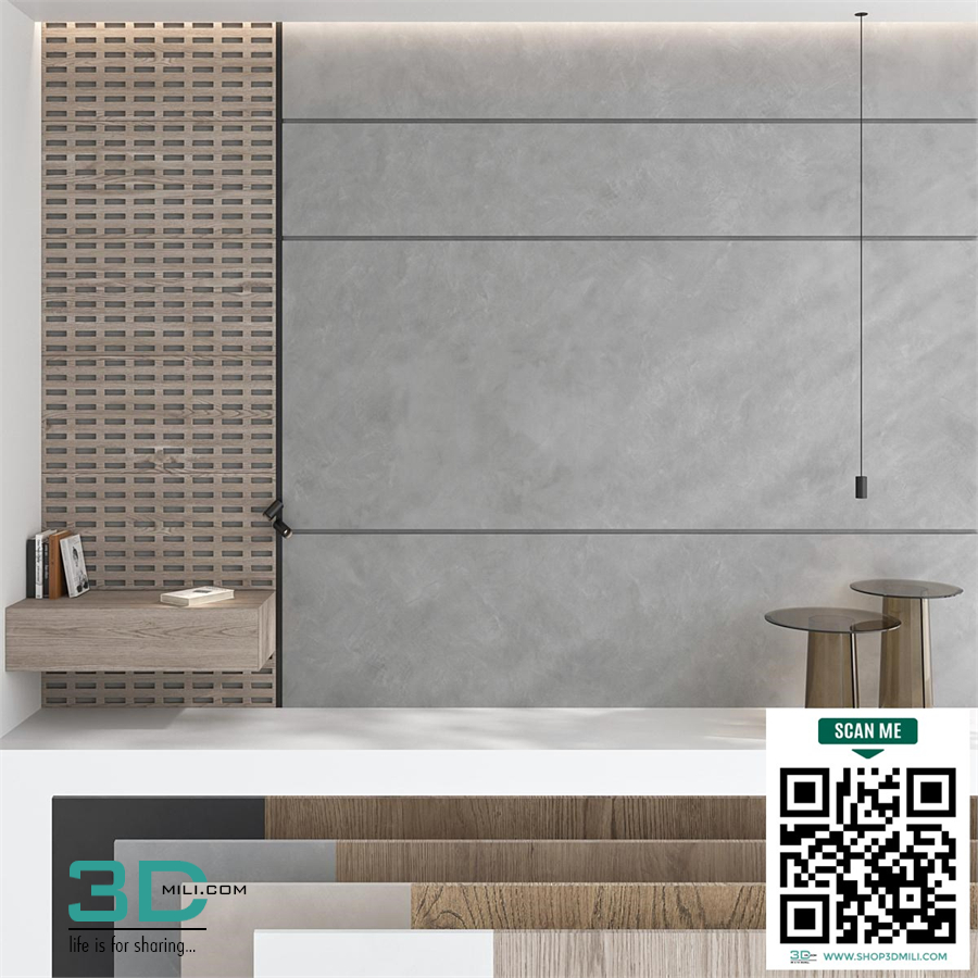 Decorative wall panel set 77
