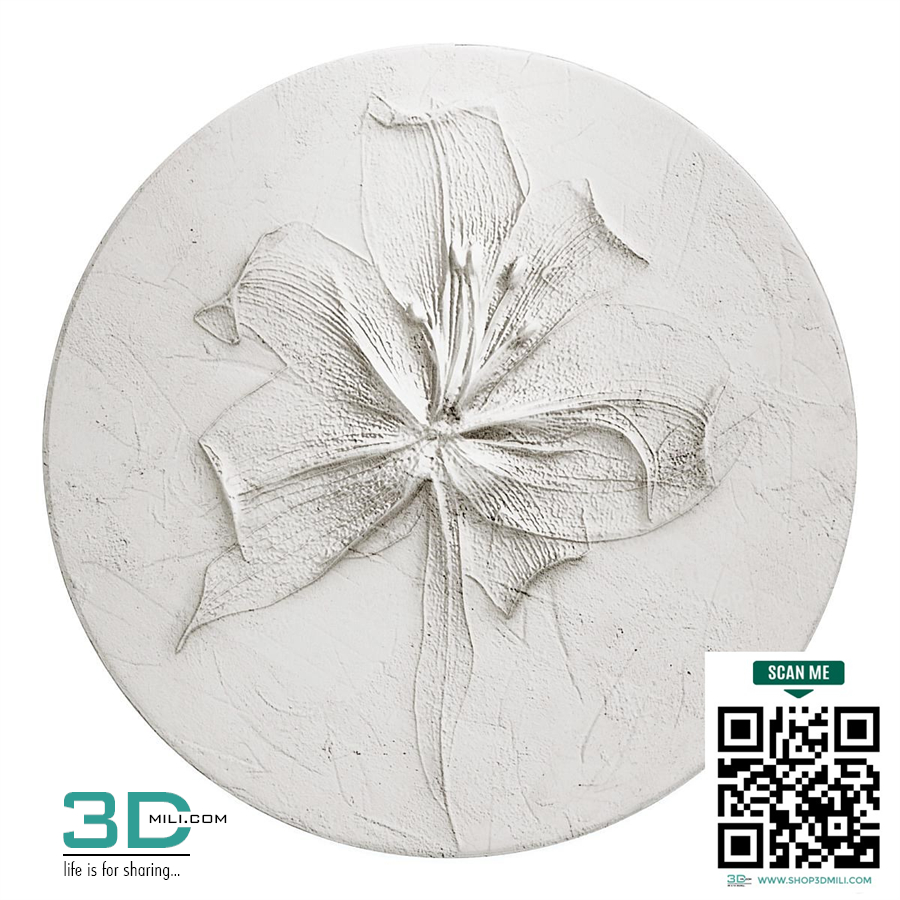 Flower plaster panel 142