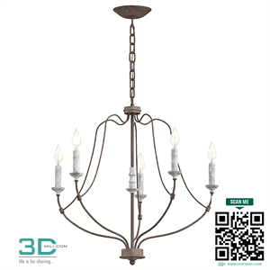 Nadia-Distressed-White-Wood-Five-Light-Chandelier