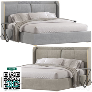 White Wingback Bed 102