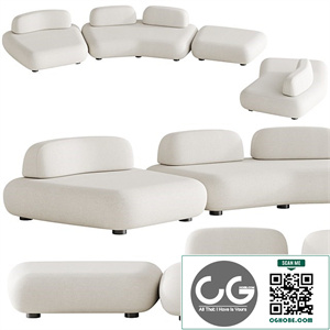 Art nova Curve sofa module 1