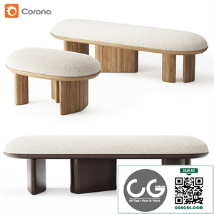 DEMURO DAS CORBU BENCH & OTTOMAN