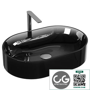 Waschbecken Smoky Schwarz Aus
