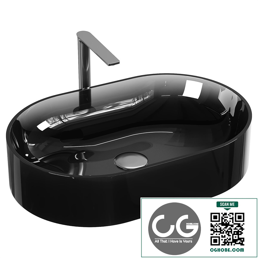 Waschbecken Smoky Schwarz Aus