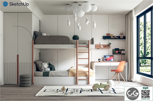 Modern Universal Children's Room SU Model