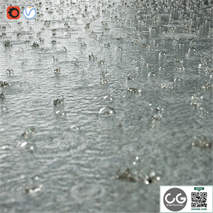 Splashes of raindrops
