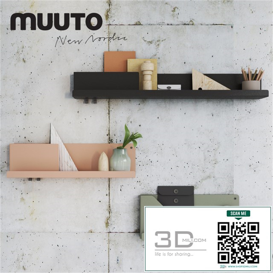 Mutto FOLDED SHELVES with decor