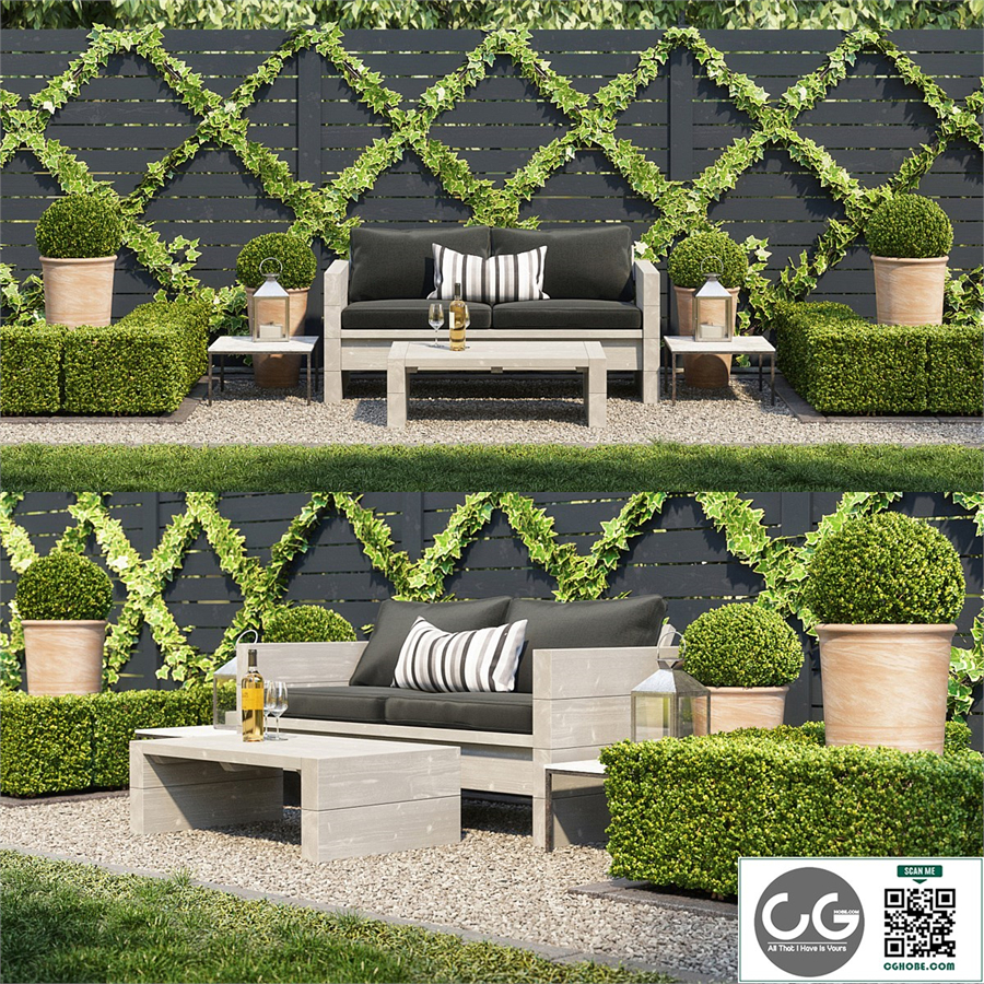Garden seating area