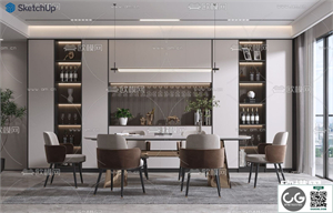 DINING ROOM SKETCHUP MODEL