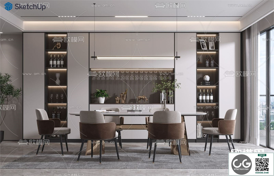 DINING ROOM SKETCHUP MODEL