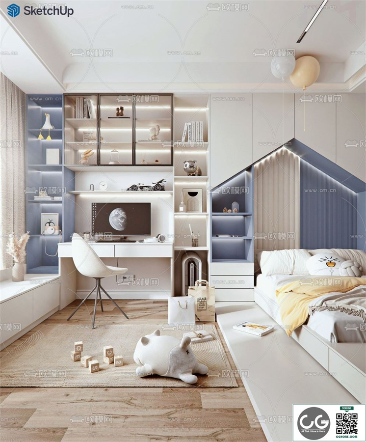 CHILDREN'S ROOM  SKETCHUP MODEL
