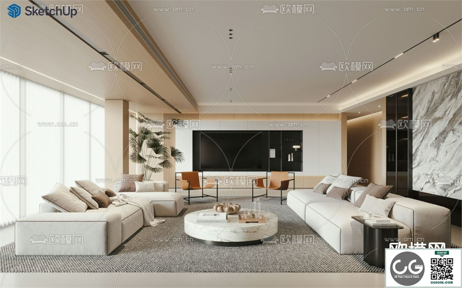 LIVING ROOM SKETCHUP MODEL