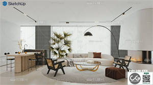 LIVING ROOM SKETCHUP MODEL
