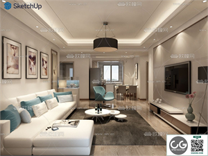 LIVING ROOM SKETCHUP MODEL