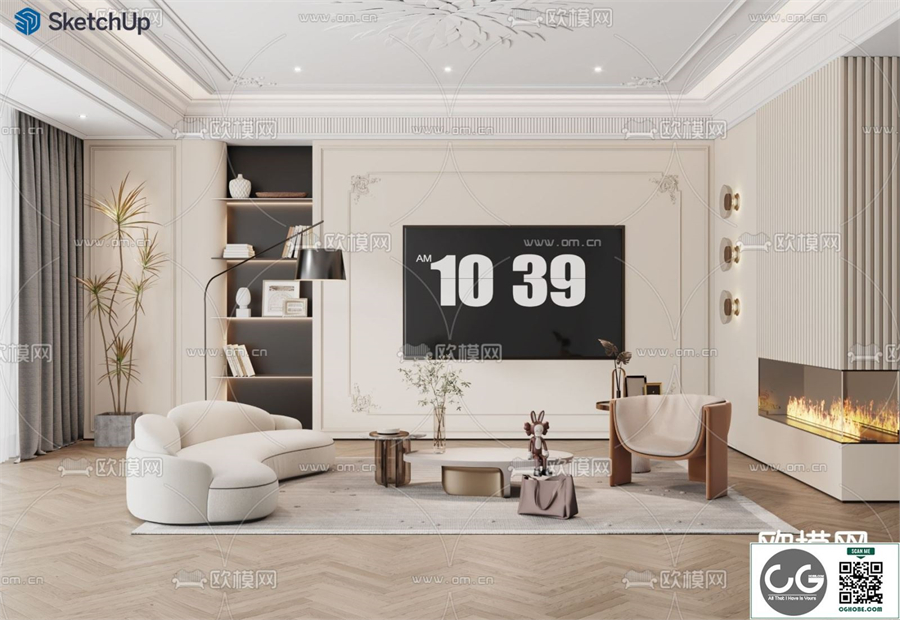 LIVING ROOM SKETCHUP MODEL