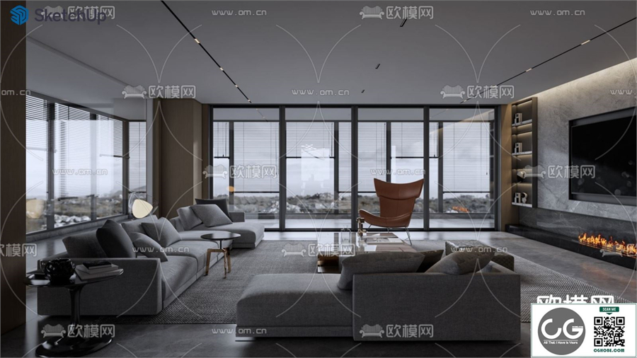 LIVING ROOM SKETCHUP MODEL
