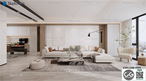 LIVING ROOM SKETCHUP MODEL